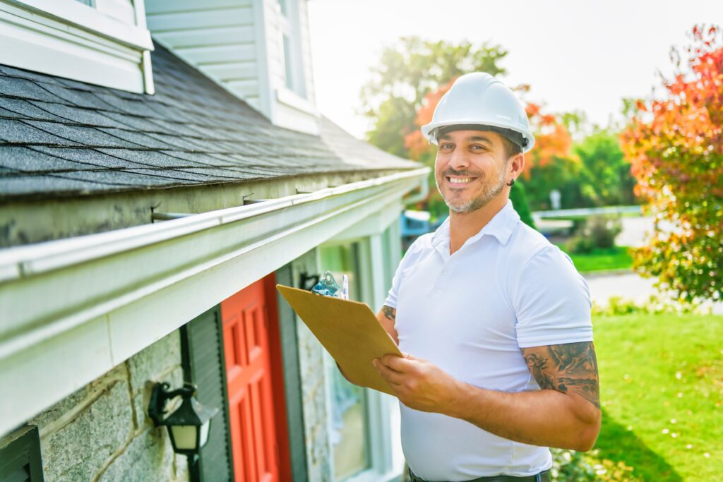 A,Man,With,A,White,Hard,Hat,Holding,A,Clipboard,